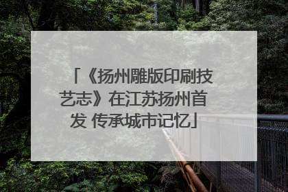 《扬州雕版印刷技艺志》在江苏扬州首发 传承城市记忆