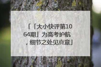 「大小快评第1064期」为高考护航，细节之处见真章