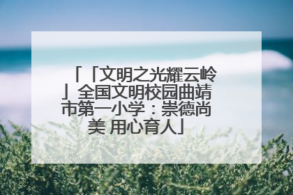 「文明之光耀云岭」全国文明校园曲靖市第一小学：崇德尚美 用心育人