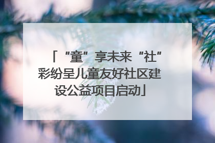 “童”享未来“社”彩纷呈儿童友好社区建设公益项目启动