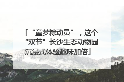 “童梦粽动员”，这个“双节”长沙生态动物园沉浸式体验趣味加倍