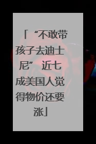 “不敢带孩子去迪士尼” 近七成美国人觉得物价还要涨