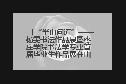 “半山问道”——杨雯书法作品展暨枣庄学院书法学专业首届毕业生作品展在山东省文化馆开幕
