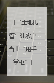 “土地托管”让农户当上“甩手掌柜”