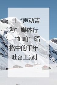 “声动青海”媒体行“扣响”暗格中的千年吐蕃王冠