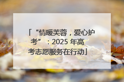 “情暖芙蓉，爱心护考”：2025 年高考志愿服务在行动