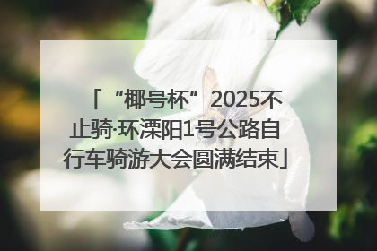 “椰号杯”2025不止骑·环溧阳1号公路自行车骑游大会圆满结束