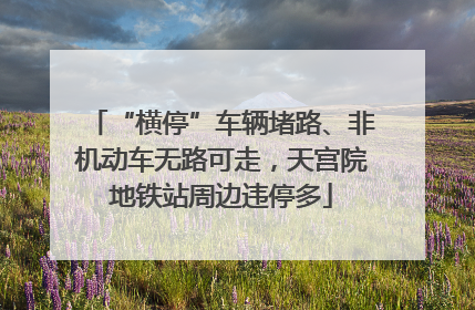 “横停”车辆堵路、非机动车无路可走，天宫院地铁站周边违停多