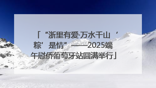 “浙里有爱·万水千山‘粽’是情”——2025端午慰侨葡萄牙站圆满举行