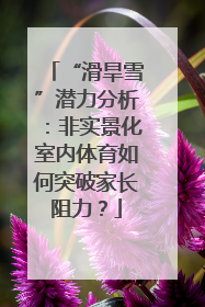 “滑旱雪”潜力分析：非实景化室内体育如何突破家长阻力？