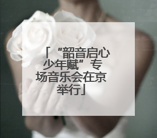 “韶音启心 少年赋”专场音乐会在京举行