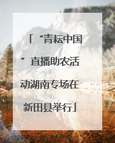 “青耘中国”直播助农活动湖南专场在新田县举行