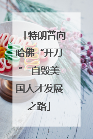 特朗普向哈佛“开刀” 自毁美国人才发展之路