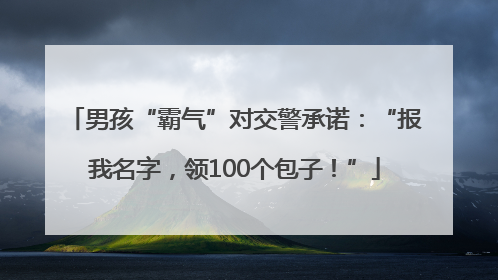男孩“霸气”对交警承诺：“报我名字，领100个包子！”