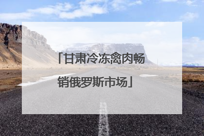 甘肃冷冻禽肉畅销俄罗斯市场