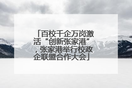 百校千企万岗激活“创新张家港”，张家港举行校政企联盟合作大会