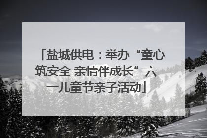 盐城供电：举办“童心筑安全 亲情伴成长”六一儿童节亲子活动