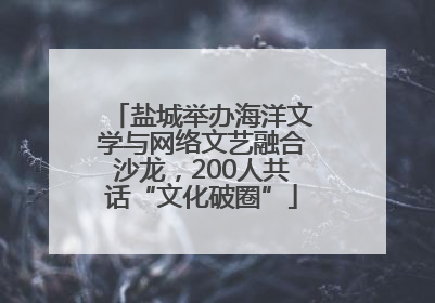 盐城举办海洋文学与网络文艺融合沙龙，200人共话“文化破圈”