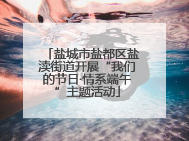 盐城市盐都区盐渎街道开展“我们的节日·情系端午”主题活动