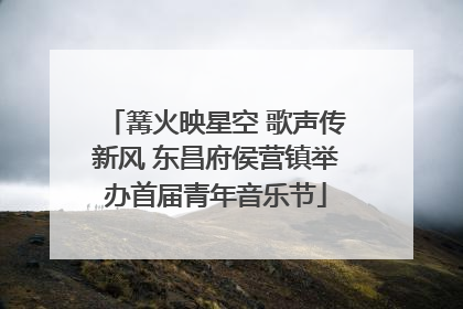 篝火映星空 歌声传新风 东昌府侯营镇举办首届青年音乐节