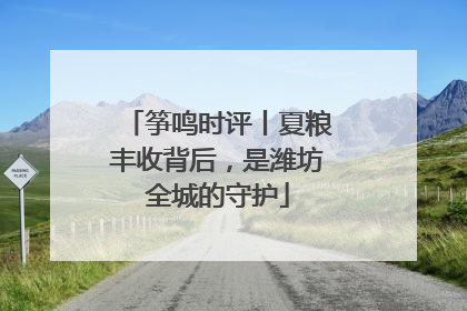 筝鸣时评丨夏粮丰收背后，是潍坊全城的守护