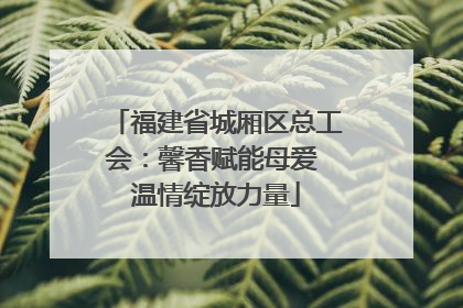 福建省城厢区总工会：馨香赋能母爱 温情绽放力量