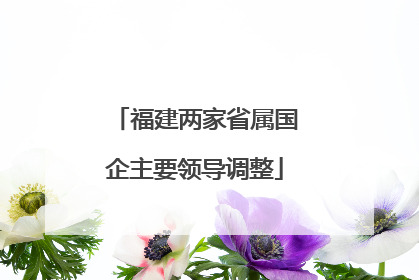 福建两家省属国企主要领导调整
