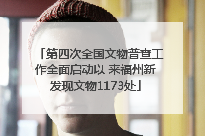 第四次全国文物普查工作全面启动以 来福州新发现文物1173处