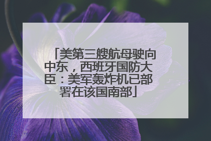 美第三艘航母驶向中东，西班牙国防大臣：美军轰炸机已部署在该国南部