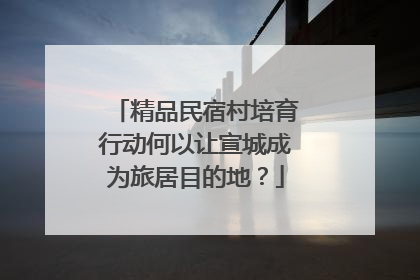 精品民宿村培育行动何以让宣城成为旅居目的地？