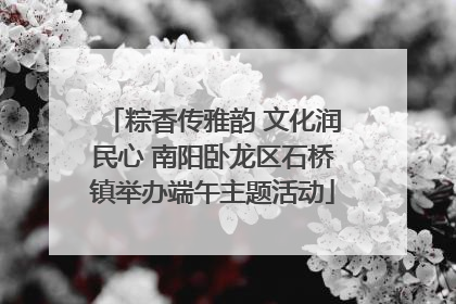 粽香传雅韵 文化润民心 南阳卧龙区石桥镇举办端午主题活动