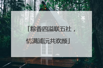 粽香四溢联五社，情满浦沅共欢颜