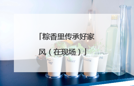 粽香里传承好家风（在现场）