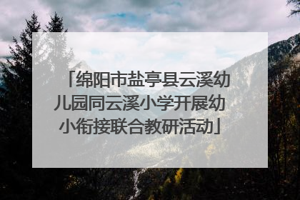 绵阳市盐亭县云溪幼儿园同云溪小学开展幼小衔接联合教研活动