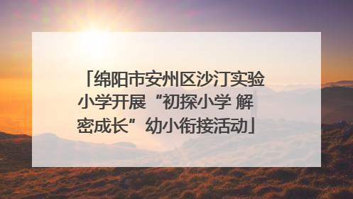 绵阳市安州区沙汀实验小学开展“初探小学 解密成长”幼小衔接活动