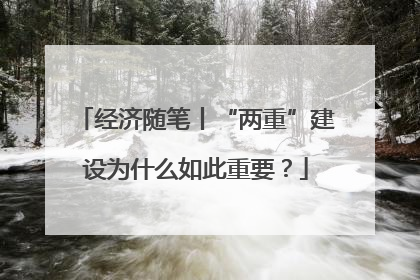 经济随笔丨“两重”建设为什么如此重要？