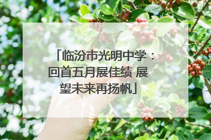 临汾市光明中学：回首五月展佳绩 展望未来再扬帆