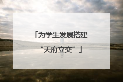 为学生发展搭建“天府立交”