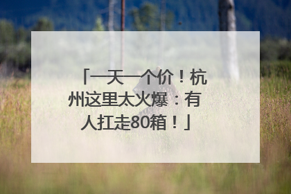 一天一个价！杭州这里太火爆：有人扛走80箱！