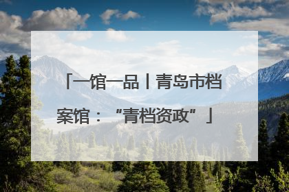 一馆一品丨青岛市档案馆：“青档资政”