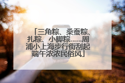 三角粽、桑蚕粽、扎粽、小脚粽……周浦小上海步行街刮起端午浓浓民俗风
