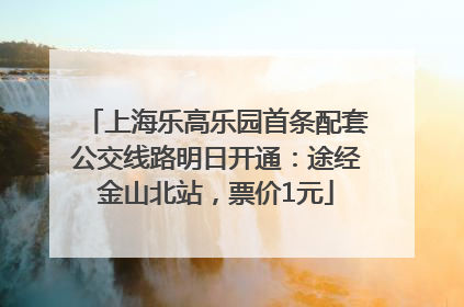 上海乐高乐园首条配套公交线路明日开通：途经金山北站，票价1元