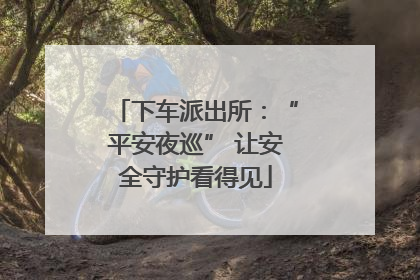 下车派出所：“平安夜巡” 让安全守护看得见