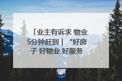 业主有诉求 物业5分钟赶到｜“好房子 好物业 好服务”系列报道④