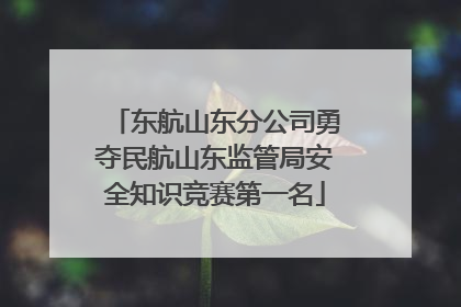 东航山东分公司勇夺民航山东监管局安全知识竞赛第一名