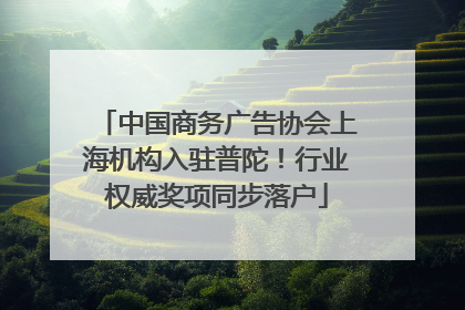 中国商务广告协会上海机构入驻普陀！行业权威奖项同步落户