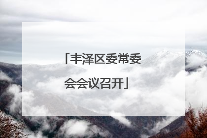 丰泽区委常委会会议召开