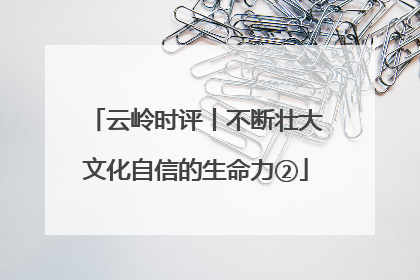 云岭时评丨不断壮大文化自信的生命力②