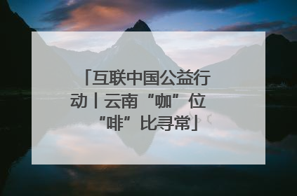 互联中国公益行动丨云南“咖”位“啡”比寻常