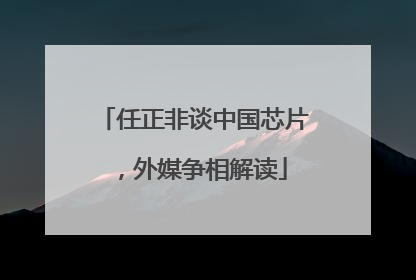 任正非谈中国芯片，外媒争相解读